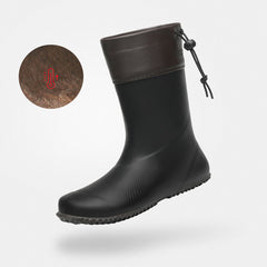 SAGUARO Bota de Goma Adulto Brisk I Peluche de invierno negro
