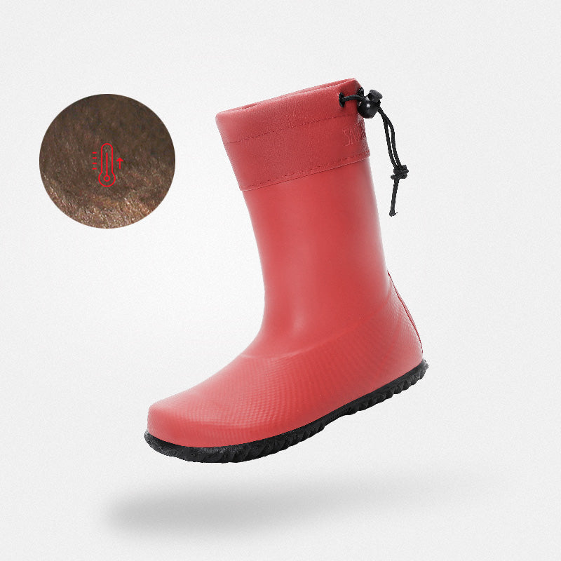 SAGUARO Bota de Goma Niños Brisk I Rojo Peluche Invierno