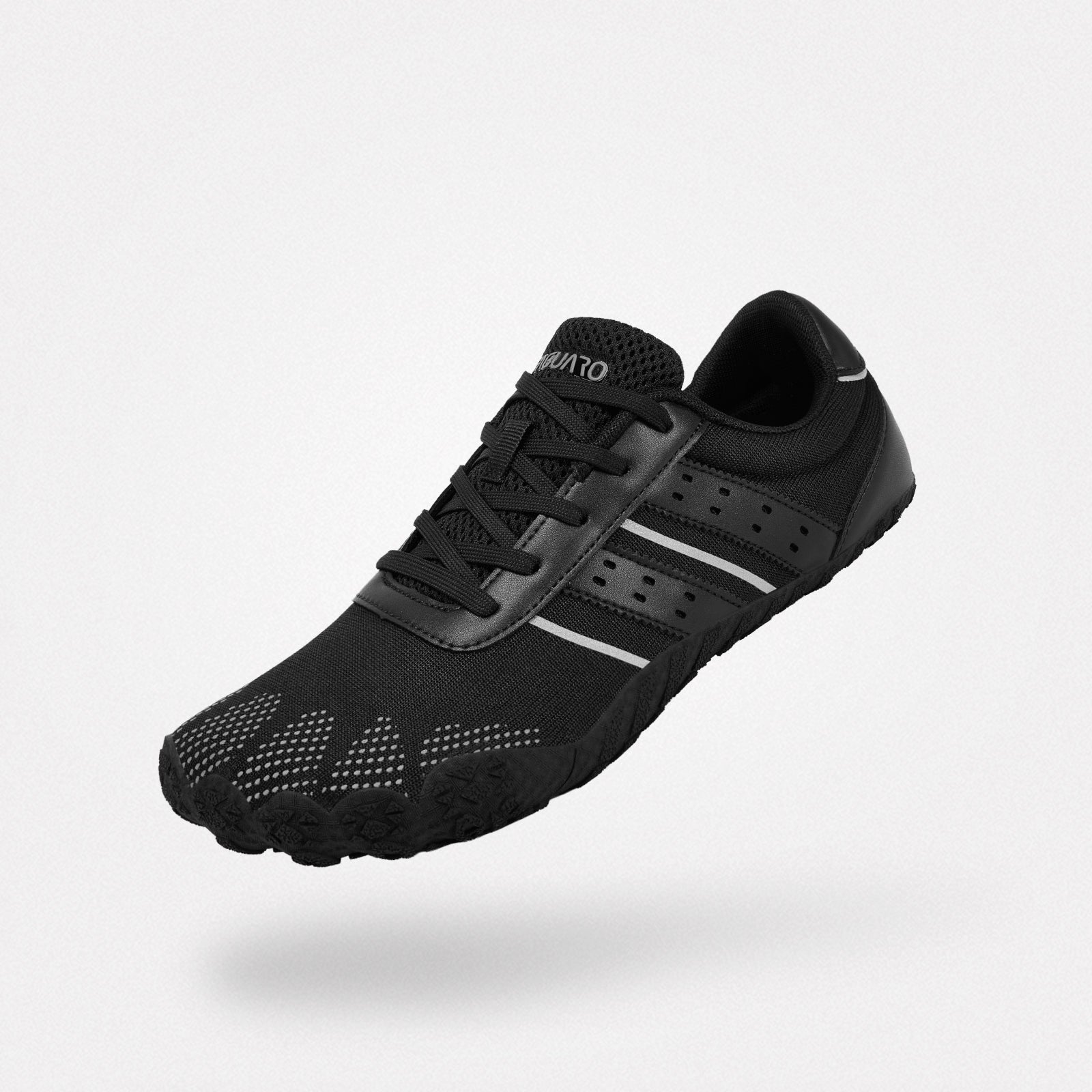 Ground zapatos barefoot ultrafinos para hombre en negro con diseño flexible y minimalista