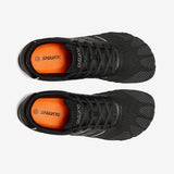 Vista superior de Ground zapatos barefoot negros para hombre con plantilla extraíble
