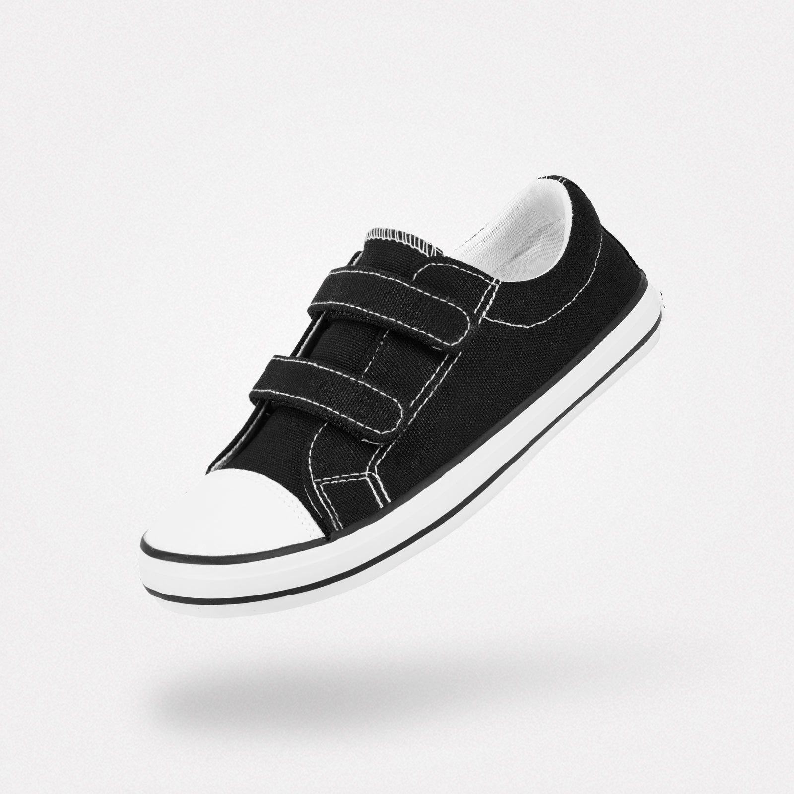 Zapatos barefoot de lona para niños con cierre de velcro fácil